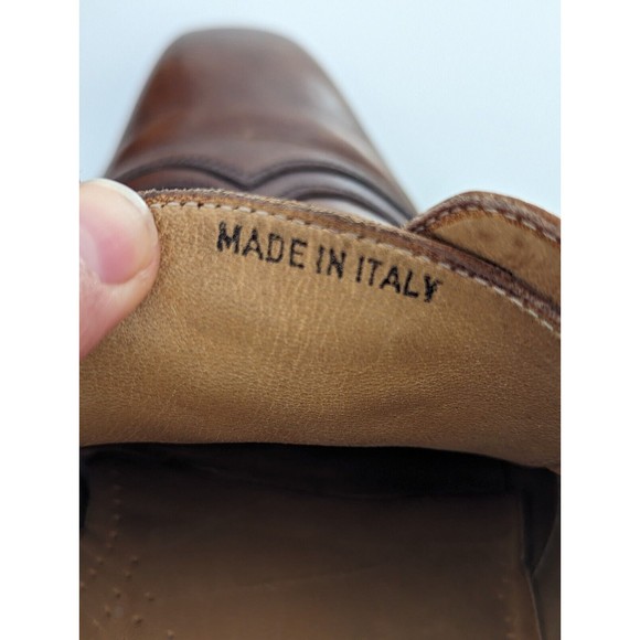 Mercanti Fiorentini Shoes Mens 10.5 Wingtip Oxford Italian Leather‎ Brown - Picture 8 of 9